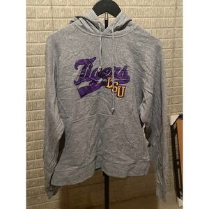 LSU Tigers Gray Hoodie Jones & Mitchell NCAA‎ Collegiate Pullover
